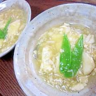 余り物には味がある♪「寄せ豆腐のカニあんかけ」